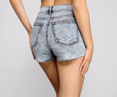 Vintage Vibes Acid Wash Denim Shorts Sai Feel